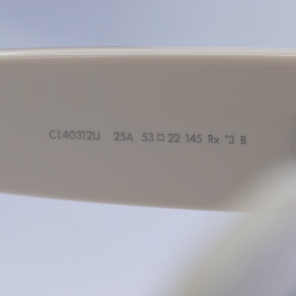 Celine CL40312U TRIOMPHE 25A Oval Sunglasses - Shiny White/Grey main image 3